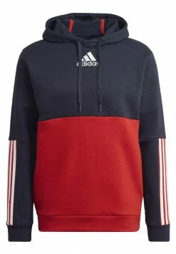 Adidas Performance ESSENTIALS COLORBLOCK FLEECE - Hoodie - Blue -adidas Performance Shop dd678d3cfffc40b196db8b3bf5f948a0