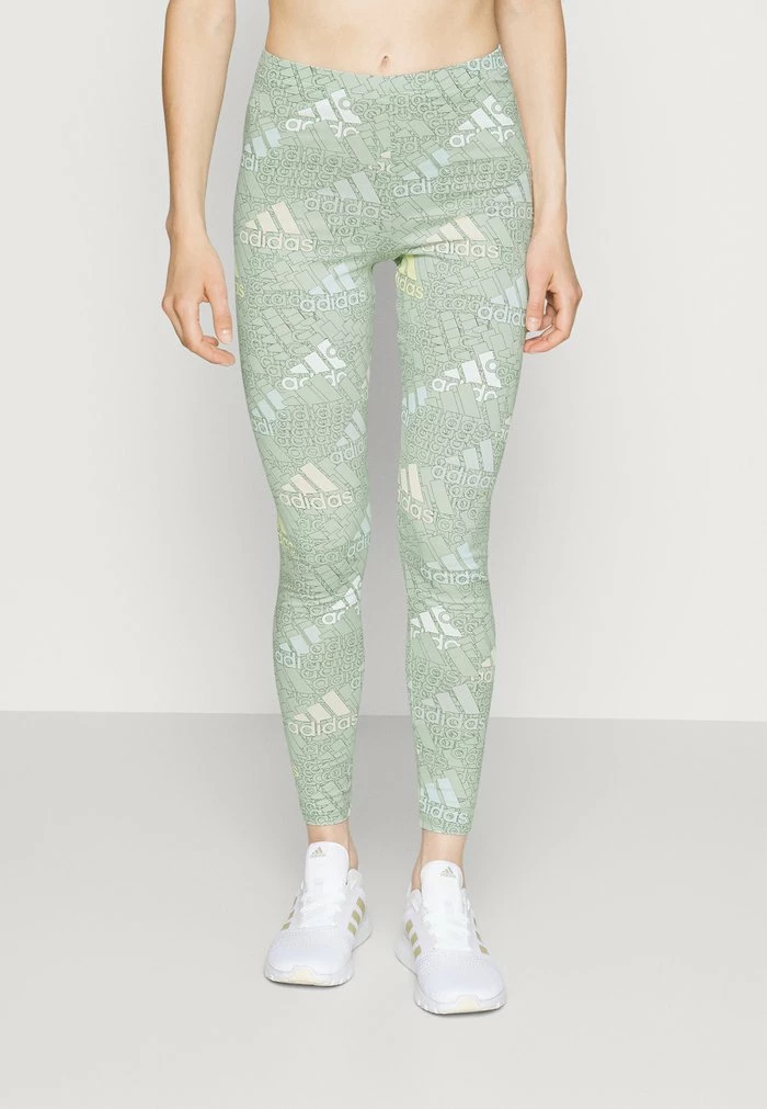 Adidas Performance W BLUV Q3 G - Leggings - Linen Green/multicolor/white 3 Adidas Performance W BLUV Q3 G - Leggings - Linen Green/multicolor/white