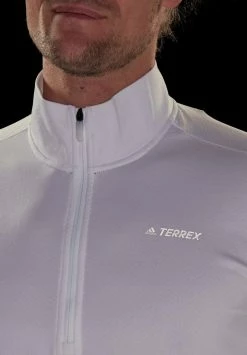 Adidas Performance TERREX EVERYHIKE Half Zip - Sweatshirt - White -adidas Performance Shop e00641bc98554c52822bab32d6897f0e