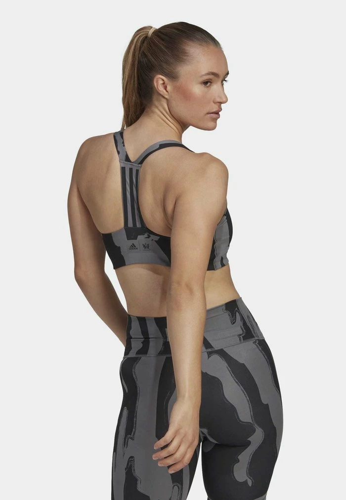 Adidas Performance Medium Support Sports Bra - Grey 4 Adidas Performance Medium Support Sports Bra - Grey - Image 2