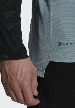 Adidas Performance MT HALF ZI LS - Long Sleeved Top - Grey -adidas Performance Shop e03f9d42434048f690650d224dcf0c31