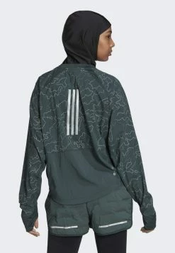Adidas Performance X CITY RUNNING CREWNECK - Running Jacket - Green -adidas Performance Shop e04e1d2e61e54517bb84e6fe9b4b5940