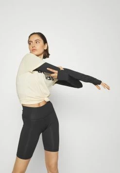 Adidas Performance LOUNGEWEAR ESSENTIALS SLIM LOGO - Print T-shirt - Ecru/black -adidas Performance Shop e173d38c2a30494db04e484efa503543