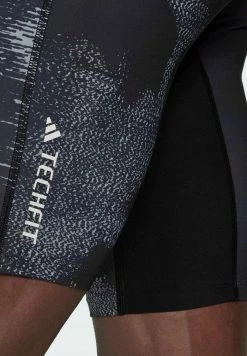 Adidas Performance TECHFIT PRINTED - Shorts - Black/grey -adidas Performance Shop e339b12fb0c54607bc7061da1a0501fc
