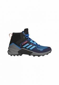 Adidas Performance TERREX SWIFT R3 MID GTX - Hiking Shoes - Blue -adidas Performance Shop e56b3b2465514216820c24ff85c48338