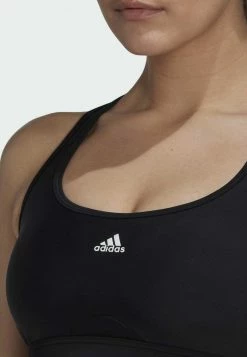 Adidas Performance POSITIVISEA HERO - Medium Support Sports Bra - Black -adidas Performance Shop e57475c7095c45b3b372f63d90e0dce2