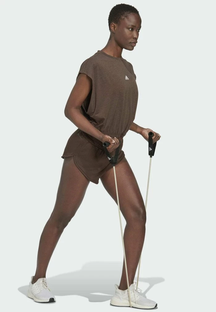 Adidas Performance HYPERGLAM SLVL - Sports T-shirt - Brown 4 Adidas Performance HYPERGLAM SLVL - Sports T-shirt - Brown - Image 2