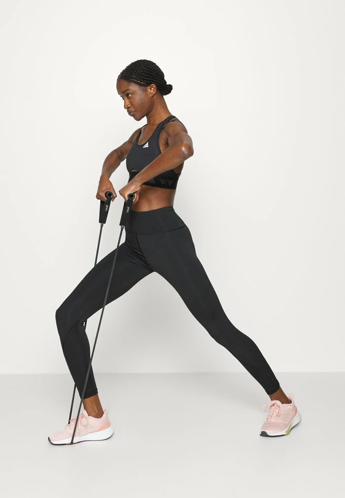 Adidas Performance SOLID - Leggings - Black 4 Adidas Performance SOLID - Leggings - Black - Image 2