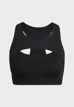 Adidas Performance COREFLOW STUDIO WIND - Medium Support Sports Bra - Black Carbon -adidas Performance Shop e717c8a7f44d45749096309657cad983