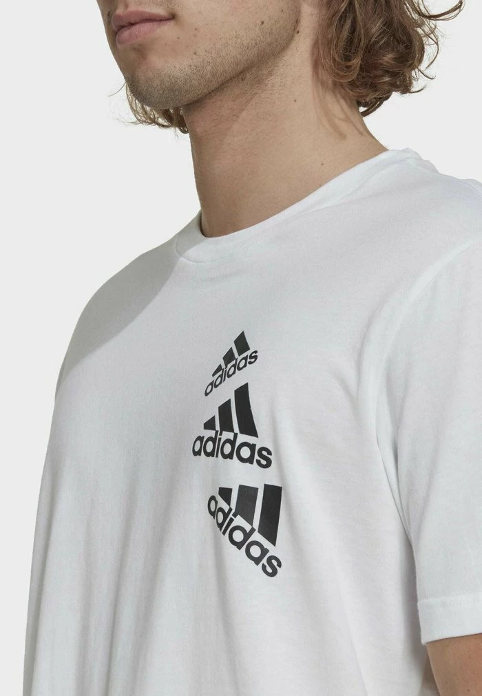 Adidas Performance Print T-shirt - White 5 Adidas Performance Print T-shirt - White - Image 3