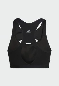 Adidas Performance COREFLOW STUDIO WIND - Medium Support Sports Bra - Black Carbon -adidas Performance Shop e83bcadefcca4545afa9fb94437d3f08