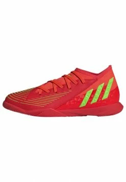 Adidas Performance PREDATOR EDGE.3 IN UNISEX - Indoor Football Boots - Rotgruenschwarz