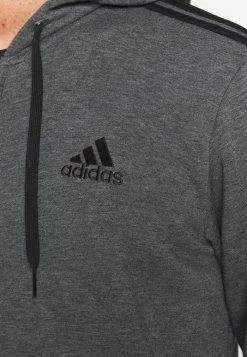 Adidas Performance ESSENTIALS 3 STRIPES FULL ZIP - Zip-up Sweatshirt - Dark Grey Heather -adidas Performance Shop e95b410451284f04a6d255b48991502c