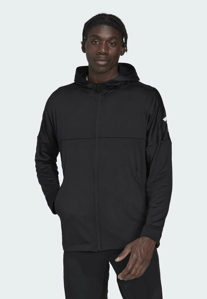 Adidas Performance WORKOUT WARM - Zip-up Sweatshirt - Black 3 Adidas Performance WORKOUT WARM - Zip-up Sweatshirt - Black