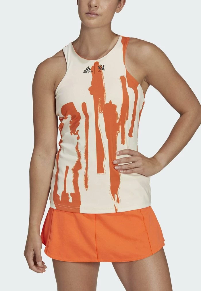 Adidas Performance THEBE MAGUGU TENNIS NEW YORK - Top - Beige 3 Adidas Performance THEBE MAGUGU TENNIS NEW YORK - Top - Beige