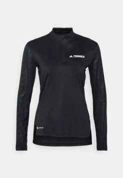 Adidas Performance W MT HALF ZI LS - Long Sleeved Top - Black -adidas Performance Shop eaa6adeaa0c74ee9890618a6a7d11abb