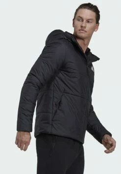 Adidas Performance STRIPES HOODED INSULATED - Winter Jacket - Black -adidas Performance Shop eab3ffb8dd16466f8aa6fac260cb67d7