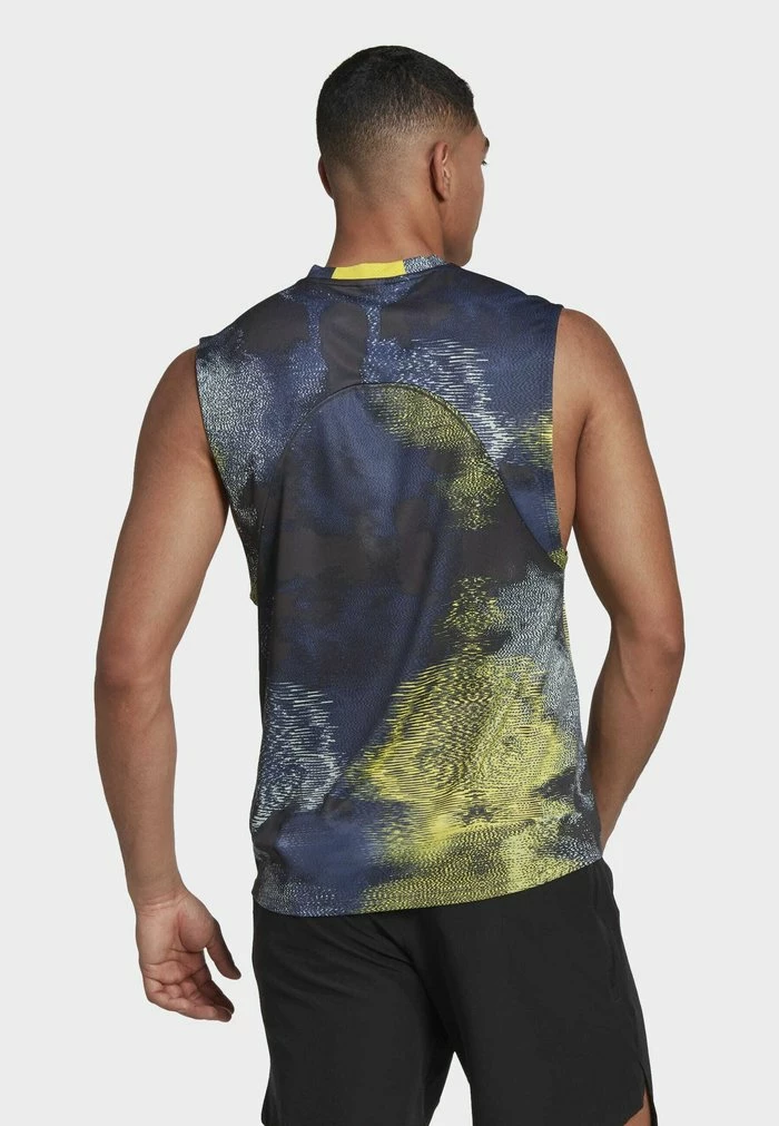 Adidas Performance HIGH INTENSITY ALLOVER - Top - Grey/yellow 5 Adidas Performance HIGH INTENSITY ALLOVER - Top - Grey/yellow - Image 3