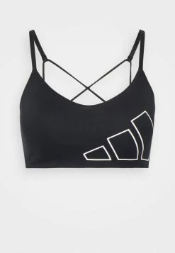 Adidas Performance LOGO - Light Support Sports Bra - Black/white -adidas Performance Shop ec411bf0597f43d596a1d5f4354cdce9