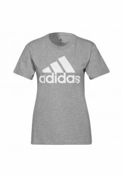 Adidas Performance LOUNGEWEAR ESSENTIALS LOGO - Print T-shirt - Grey -adidas Performance Shop ed44d135a95741058c0899ba29674905