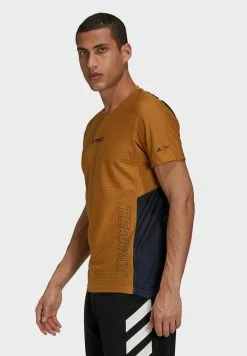 Adidas Performance TERREX PARLEY AGRAVIC - Print T-shirt - Brown -adidas Performance Shop ee6e01cac3c346939d6438e6abced249