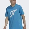 Adidas Performance THIEM - Print T-shirt - Blue -adidas Performance Shop efa2e651c31646ac933e5b2b73c3bddc