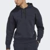 Adidas Performance STUDIO LOUNGE FLEECE - Hoodie - Blue -adidas Performance Shop f03b46c0fb6546208a03e5eb8d7ca4fd