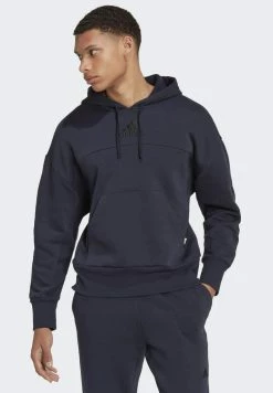 Adidas Performance STUDIO LOUNGE FLEECE - Hoodie - Blue