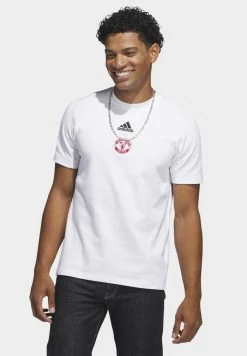 Adidas Performance MANCHESTER UNITED TRV TEE - Print T-shirt - White