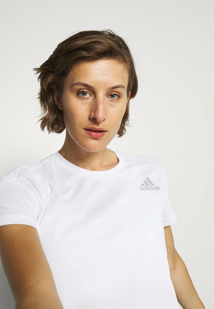 Adidas Performance P.BLUE TEE - Print T-shirt - White/silver 6 Adidas Performance P.BLUE TEE - Print T-shirt - White/silver - Image 4