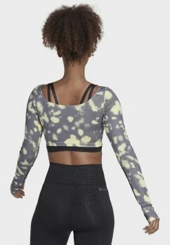 Adidas Performance HYPERGLAM CUT - Long Sleeved Top - Yellow -adidas Performance Shop f0fdac9a607a4165b7f9aad8aad217c3