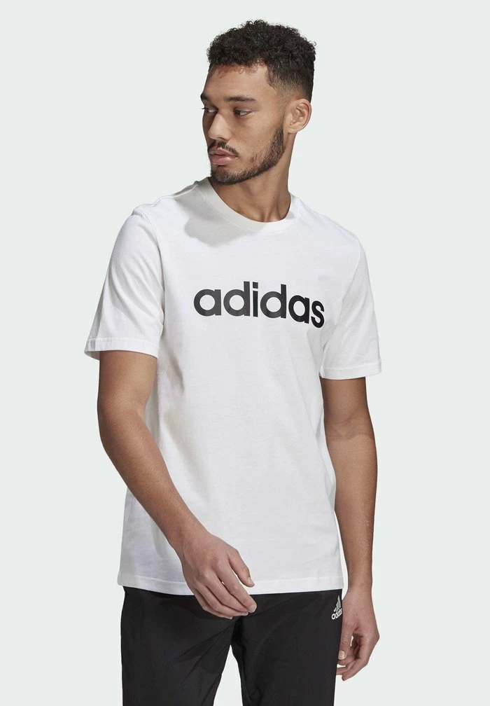 Adidas Performance M LIN SJ T - Print T-shirt - White Black 3 Adidas Performance M LIN SJ T - Print T-shirt - White Black