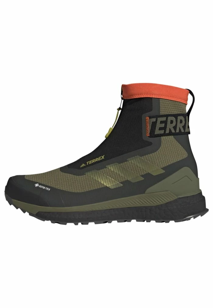 Adidas Performance TERREX FREE HIKER - Hiking Shoes - Focus Olive/pulse Olive/impact Orange 4 Adidas Performance TERREX FREE HIKER - Hiking Shoes - Focus Olive/pulse Olive/impact Orange - Image 2