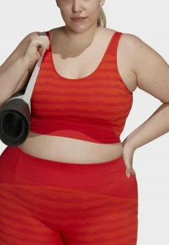 Adidas Performance MMK AKNIT B IN - Medium Support Sports Bra - Orange -adidas Performance Shop f2519ed14be34a4eab811582660a538b