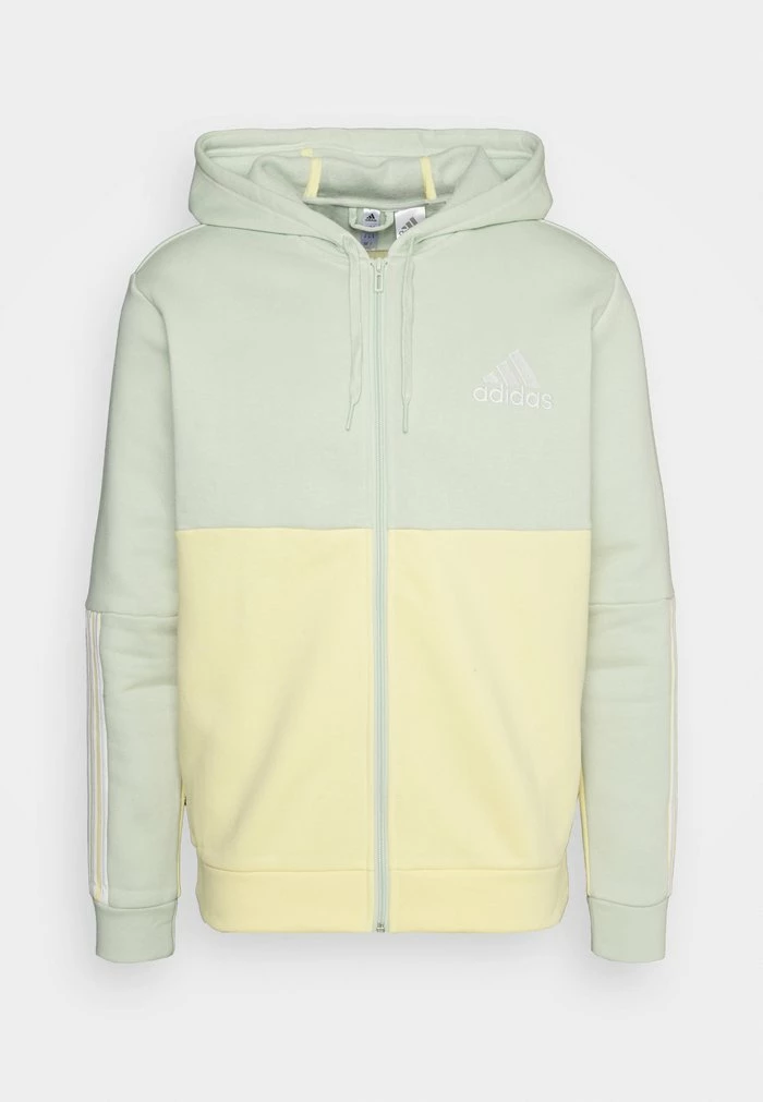 Adidas Performance Zip-up Sweatshirt - Linen Green/almost Yellow 8 Adidas Performance Zip-up Sweatshirt - Linen Green/almost Yellow - Image 6