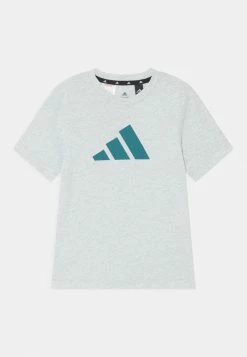 Adidas Performance BAR TEE UNISEX - Print T-shirt - Light Grey Heather