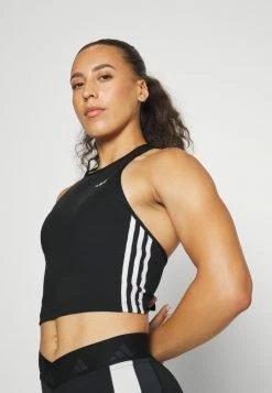 Adidas Performance CROP - Top - Black/white -adidas Performance Shop f47892ebe8f24adb91b9b90495a63280