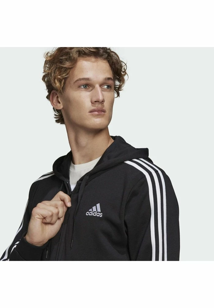 Adidas Performance ESSENTIALS FRENCH TERRY 3-STRIPES FULL-ZIP HOODIE - Zip-up Sweatshirt - Black 7 Adidas Performance ESSENTIALS FRENCH TERRY 3-STRIPES FULL-ZIP HOODIE - Zip-up Sweatshirt - Black - Image 5