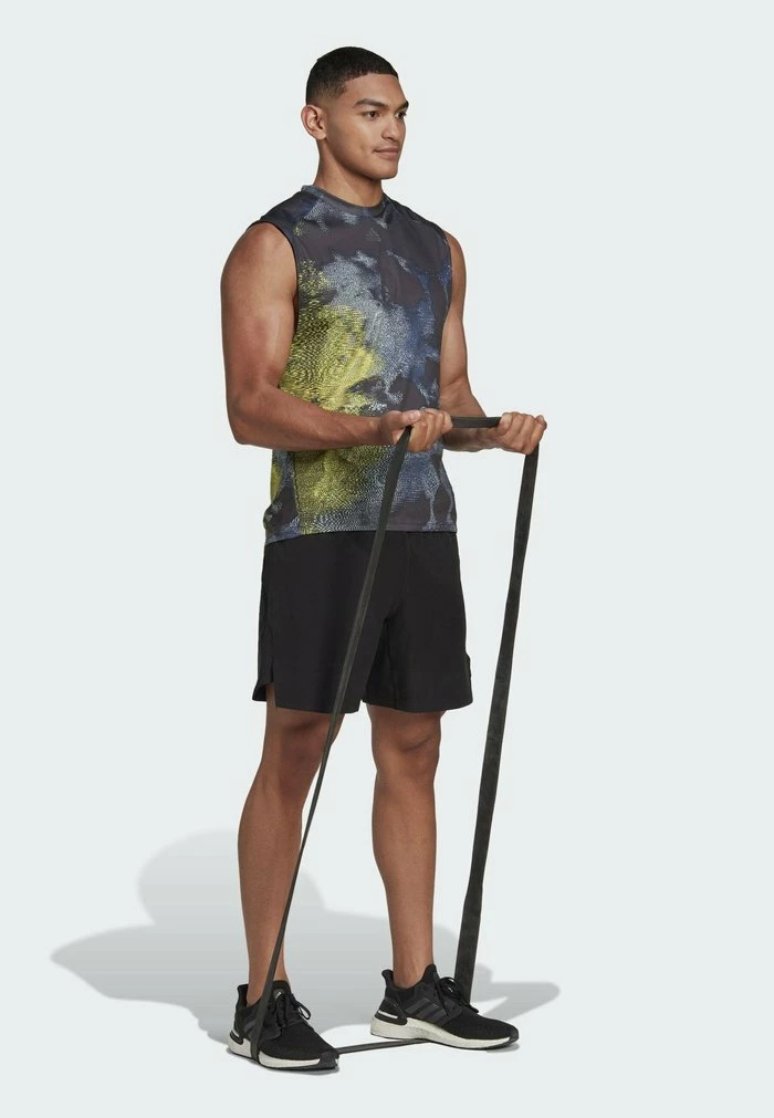 Adidas Performance HIGH INTENSITY ALLOVER - Top - Grey/yellow 4 Adidas Performance HIGH INTENSITY ALLOVER - Top - Grey/yellow - Image 2