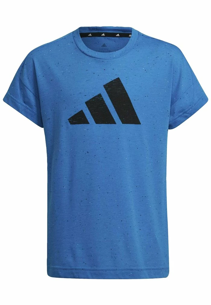 Adidas Performance BAR TEE - Print T-shirt - Blue 3 Adidas Performance BAR TEE - Print T-shirt - Blue