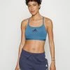 Adidas Performance GOOD - Light Support Sports Bra - Blue -adidas Performance Shop f7053d20ca04411eaf90aaa047817666