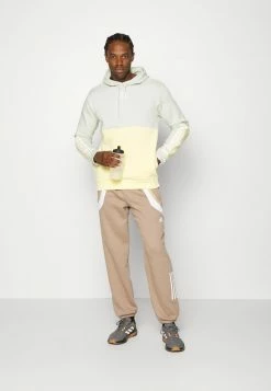 Adidas Performance ESSENTIALS COLORBLOCK FLEECE - Hoodie - Linen Green/alumina/almost Yellow -adidas Performance Shop f84e01eeabfa4d19a09e3b0eec9cd59c