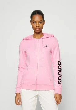 Adidas Performance Zip-up Sweatshirt - Light Pink/black