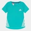 Adidas Performance TEE - Print T-shirt - Semi Mint Rush/white