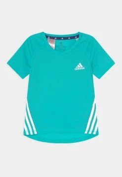 Adidas Performance TEE - Print T-shirt - Semi Mint Rush/white