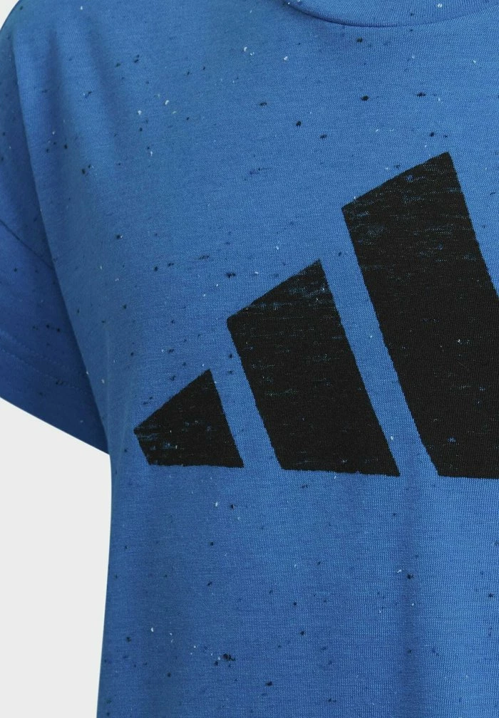 Adidas Performance BAR TEE - Print T-shirt - Blue 6 Adidas Performance BAR TEE - Print T-shirt - Blue - Image 4