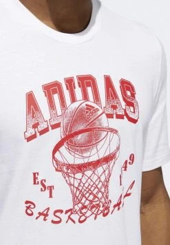 Adidas Performance AWORLD HOOPS BASKETBALL - Print T-shirt - White -adidas Performance Shop f977898b711a484e96ba5c77e71a9c12