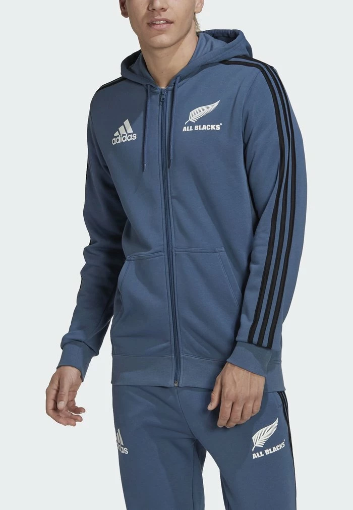 Adidas Performance RUGBY - Zip-up Sweatshirt - Blue 4 Adidas Performance RUGBY - Zip-up Sweatshirt - Blue - Image 2