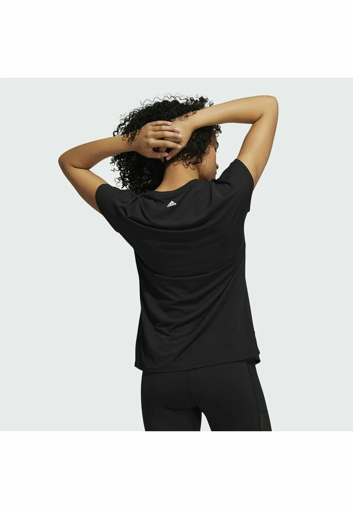 Adidas Performance 3-STRIPES TRAINING TEE - Print T-shirt - Black 4 Adidas Performance 3-STRIPES TRAINING TEE - Print T-shirt - Black - Image 2