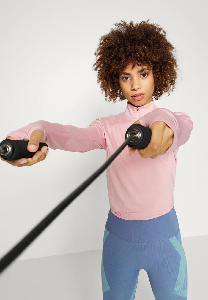 Adidas Performance ZIP - Sports T-shirt - Mauve 7 Adidas Performance ZIP - Sports T-shirt - Mauve - Image 5